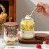 16 oz 6 Pack,Mason 16 oz 100% Danmu Overnight Oats Containers with Lids,Salad Jar,Glass Jar with Wooden Lid Jars