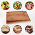 24x18 Inch Extra Large Acacia Wood Cutting Board, Large Butcher Block Chopping Board with Handle and Juice Groove