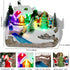 TOYESUNA 8 Christmas Collectible Buildings Decoration Musical Christmas Village Figurines Snow Globe with Spinning