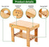 VaeFae Bamboo Small Seat Stool for Kids, Foot Rest Shaving Stool,Storage Shelf, Durable Lightweight and Anti Slip