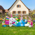 8FT OurWarm Easter Inflatables Outdoor Decorations, Lying Inflatable Easter Bunny Decor with Egg, Easter Blow Up Yard