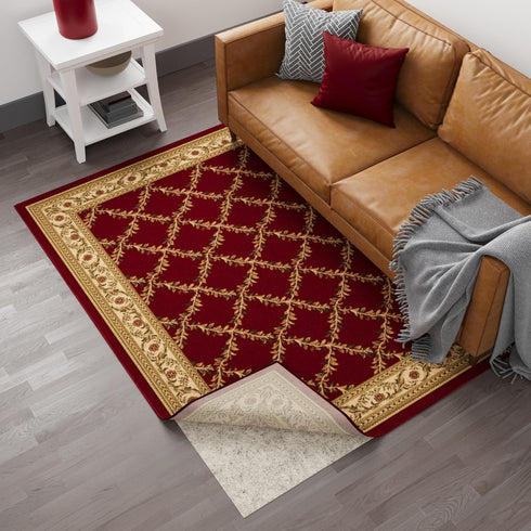 2'7" 7' 1/12 Inch Ottomanson x Non-Slip Rug Pad Gripper Ultra Thin Dual Surface Felt + Rubber Gripper - Safe for All