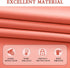 DONREN Coral Blackout Curtain Panels with Rod Pocket - Room Darkening Thermal Insulated Curtains for Bedroom (2 Panels)