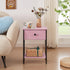 VECELO Nightstand,Modern Bedside End Table, Night Stand with Drawer and Storage Shelf for Living Room Bedroom