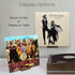 EXCELLO GLOBAL PRODUCTS Small Wood Record Holder Shelf, Wall Mounted Organizer (Pack of 2)