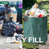 2 Pack 72 4 Gallons Reusable Garden Waste Bags with Lid Lawn and Leaf Bags Heavy duty Reinforced Handles Yard Waste