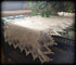 Lace Table Runner, 54" Dresser Scarf in Neutral Earth Tones, European Lace Design