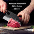 ROCOCO 6.5" Serbian Chef Knife, Full Tang Japanese Butcher Knife with Sheath for Kitchen, Outdoor BBQ, Camping Gift