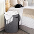 CHICVITA Large 58L Laundry Hamper with Lid, Tall Woven Basket for Clothes, Blankets, Toys, Grey