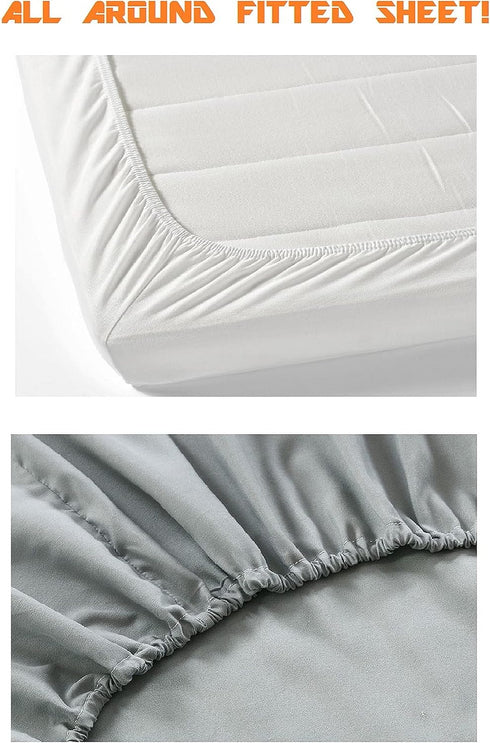 1500 4-Piece Set 16", Elegant Comfort Luxury Premium Hotel Quality Microfiber Sheet - Wrinkle Resistant, All Around