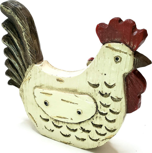 Generic Rustic Chicken Pair Tabletop Decor Figurine