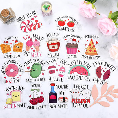 16 Pcs Valentine's Day Magnets, Funny Cute Refrigerator Magnets for Home Decorations, Love Puns Magnets for Valentine's