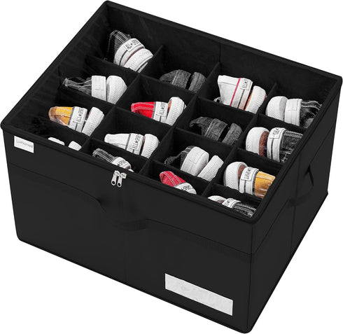 Luvhomee Shoe Storage Organizer, Fits 16 Pairs, Large Shoe Organizer Box for