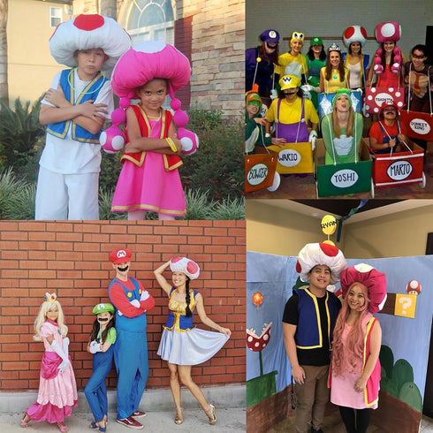 Anime Mushrooms Hats Caps Cute Red and Green Hats Halloween Coplay Hat for Adults