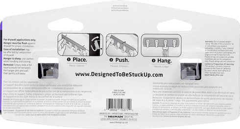 HIGH & MIGHTY 515306 Key Rail Organizer Hook Rail, Easy Tool-Free Dry Wall Installation, Small, Black & Silver