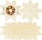 Snowflake Placemat Set 15 Inch Pressed Vinyl Metallic Christmas Washable Heat Resistant