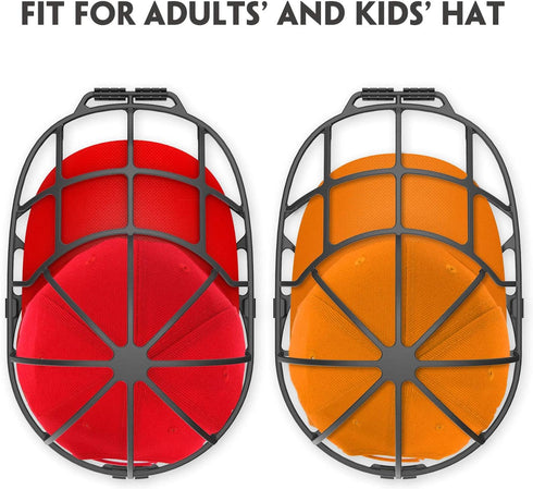 Hat Washer Cage - Hat Cleaner | Perfect Fit for Adult and Kids Hats | Ideal for Baseball Caps | Safe for Dishwasher and Washing Machine | Black | 3-Pack by XQXA