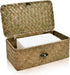 Dryer Sheet Holder, Woven Seagrass Container with Lid for Laundry Room Organization, Natural Color