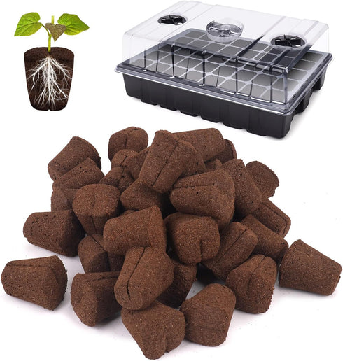 LAPOND 40 Pcs Grow Sponges with Tray, Starter Plugs for Cuttings, Great for