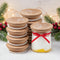 Gueevin 8 Pack Yogurt Jar Lids Compatible with Oui Wooden Round Reusable