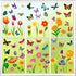 Spring Window Clings, 2024 Summer Decorations for Glass Windows, Flower Butterfly Clings for Home