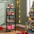 4-Tier BS05BK004 TUTOTAK Corner Shelf, Corner Bookshelf for Small Space, Narrow Display Corner Shelf Stand with Storage