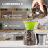 Set 4 Home EC Original Stainless Steel Sea Salt and Pepper Grinder of - Adjustable Ceramic - Glass Salt and Pepper