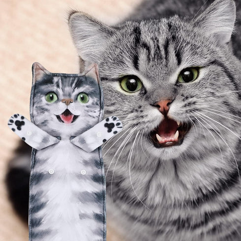 Funny Hand Towels for Bathroom Kitchen - Cute Decorative Cat Decor Hanging Washcloths Face Towels Super Absorbent Soft