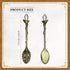 Honoson Retro Crystal Spoon, Vintage Carved Crystal Alloy Spoon for Cafe Tableware (16 Pieces)