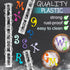 "Fondant Letter Cutters for Cake Decorating - Plastic Alphabet Cutters A-Z and 0-9 Numbers (9.84\" L 0.98\" W)"