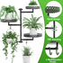 3-Tier OVICAR Rotating Window Plant Shelves - Indoor Wall Plant Stand Floral Metal Window Shelf Holder for Multiple