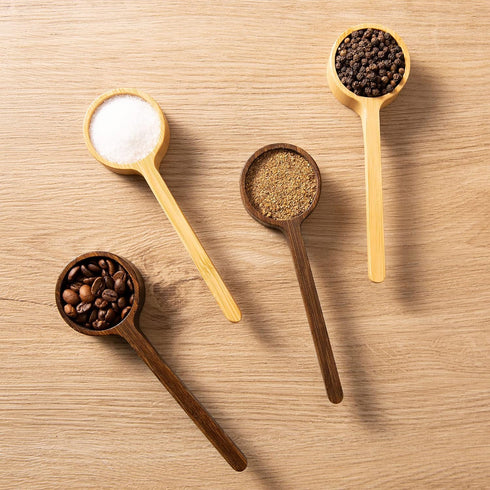 Bamboo Wooden Coffee Scoop for Jars, Minimalist Farmhouse Food Jar Scoop