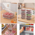 Food Storage Containers with Lids, Clear Plastic Fridge Organizer Bins, 350ml Sealed Reusable Kitchen Storage Boxes,