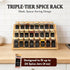 MNADSFKJ -3 CountertopsStorage Spice Rack, Spice Organizer Tier Bamboo Spice Racks, Solution for Spice Storage