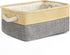 TheWarmHome Small Storage Bins Basket for Organizing Shelves - Fabric Storage Cubes for Clothes, Toys, and More