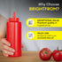 12 OZ 2 PACK BRIGHTFROM Condiment Squeeze Bottles, RED/YELLOW Empty Squirt Bottle with Wide Neck - Great for Ketchup