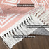 Pink Bohemian Area Rug 4x6, Machine Washable Non-Slip Stain Resistant Throw Carpet for Living Room Bedroom Decor