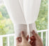 Aquazolax White Sheer Rod Pocket Curtains, 72" Long, Light Filtering Voile, 1 Panel, 25" Wide, Tieback Included