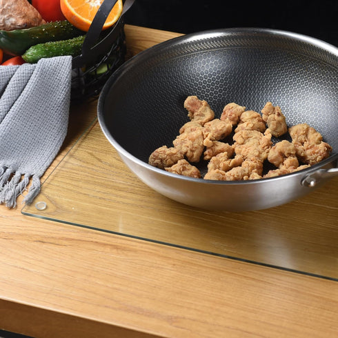 Phore Clear Tempered Glass Cutting Board, 16"x12", Dishwasher Safe, Scratch Resistant, Heat Resistant