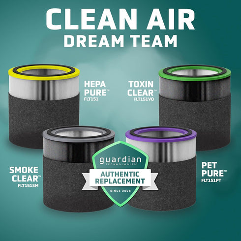 GermGuardian FLT15CB4 Carbon Filter Replacements for AC151 and AirSafe Series Air Purifier, 4-Pack