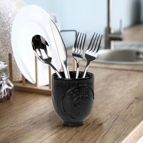 Jay Franco Disney Nightmare Before Christmas Tumbler - Black Resin Toothbrush/Pen Holder Features Jack & Sally