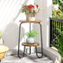2 19.6" REFGY Tier Wood Plant Stand Indoor, Small Round Flower Pot Stand, Tall Single Plant Holder for Living Room