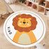 4ft, ABREEZE Faux Wool Kids Play Mat Animal Round Area Rug Soft Plush Non-Slip Carpet for Bedroom Living Room Kids