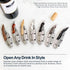 Hicoup Wine Opener - Professional Corkscrews for Wine Bottles, Manual Wine Key with Foil Cutter, Ebony Wood