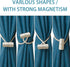 Curtain Tiebacks Clips, Strong Magnetic Tie Band for Home Office Decorative Drapes, 2PCS, Beige