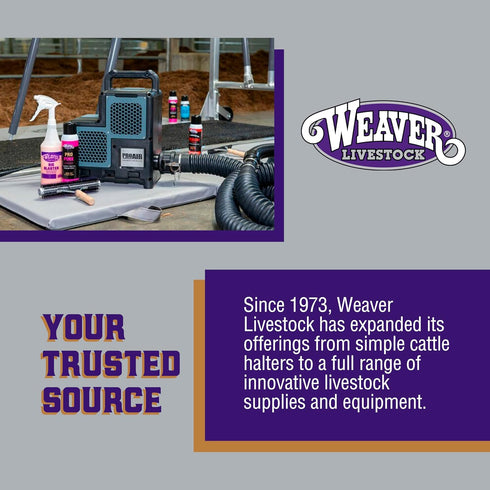 5 Weaver Livestock ProDye Deep Black Hair Dye for Show Cattle & Sheep, Uniform Coverage, Gentle Formula, Bottle Animal