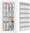 FENTEC 2 Pack Over the Door Shoe Organizer | Hanging Shoe Storage with 24 Pockets, Space Saving Gray Mesh