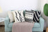 Set of 4 Black and White/Cream Decorative Throw Pillow Covers 18x18 Inch for Couch, Accent Pillows Case for Living Room