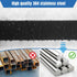 Magnetic Knife Holder for Wall, 10 Inch Black Magnetic Knife Strip with 2 Hooks, Stainless Steel Magnet Rack for Knives