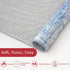 KOZYFLY 2x3 Modern Abstract Small Area Rugs, Washable Kitchen Rug Non-Slip Soft Small Bathroom Rug, Blue/Grey/Beige